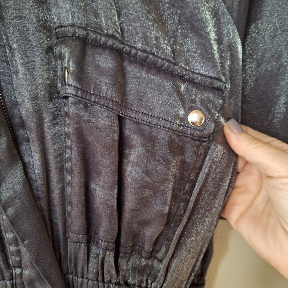 Samant Chauhan Utility Midi Dress Gun Metal Simmer Womens size S - Picture 5 of 10